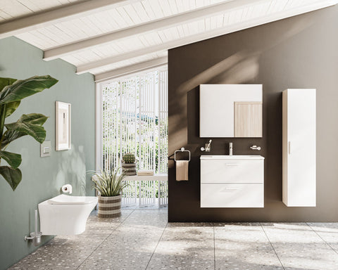 VitrA 820x695mm Rectangular Mirror - Brushed Chrome