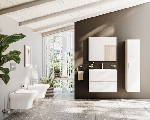 VitrA 820x695mm Rectangular Mirror - Brushed Chrome