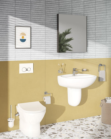 VitrA 620x695mm Rectangular Mirror - Brushed Chrome