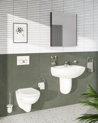 VitrA 620x695mm Rectangular Mirror - Brushed Chrome