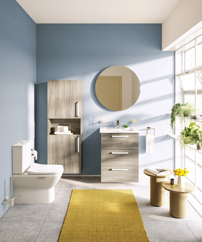 VitrA Root Flat 55cm 2 Door Semi-Tall Unit (LH Hinge) - Cordoba
