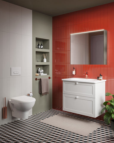 VitrA Zentrum 805x470mm 1TH Vanity Basin w/Overflow - White