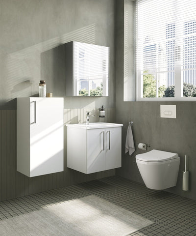 VitrA Root Flat 40cm 1 Door Lower/Base Unit (RH Hinge) - High Gloss White