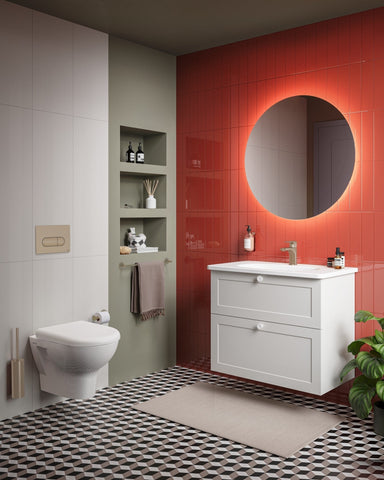 VitrA Zentrum 805x470mm 1TH Vanity Basin w/Overflow - White