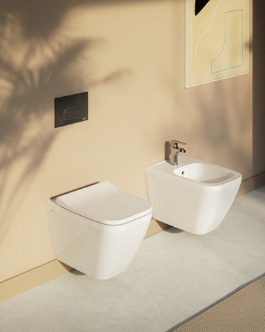 VitrA Integra Square Wall Hung Bidet - White