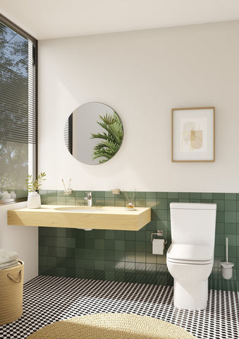 VitrA S20 Open Back Close Coupled Pan Only - White