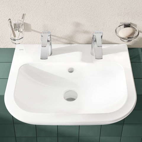 VitrA S20 550x445mm 2TH Semi Recessed Basin - White