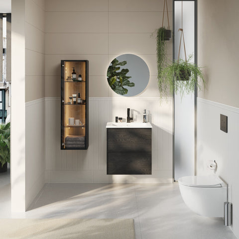 VitrA Suit Basin Mixer (Side Handle) - Gloss Black