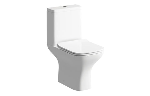 Volga 510mm Floor Standing Unit & Close Coupled WC Pack - White Gloss
