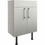 Albert 600mm Base Unit - Light Grey Gloss