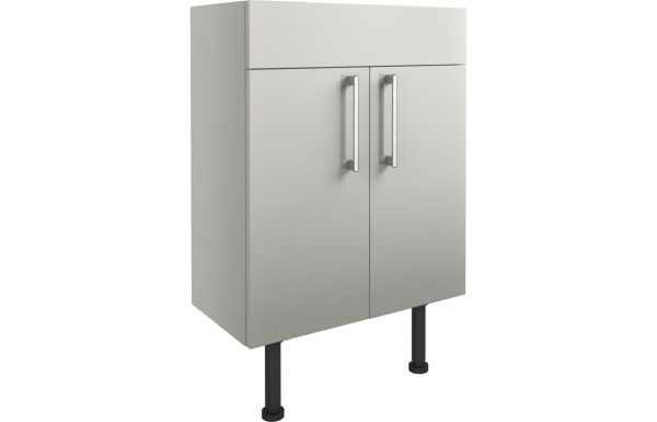 Albert 600mm Base Unit - Light Grey Gloss