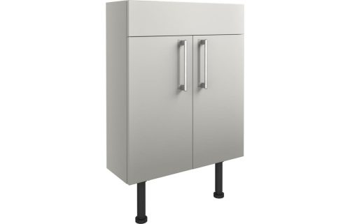 Albert 600mm Slim Basin Unit - Light Grey Gloss