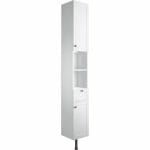 beam 300mm 2 door tall unit satin white ash