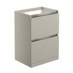 camel 600mm 2 drawer floor standing basin unit no top latte