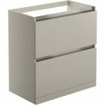 camel 800mm 2 drawer floor standing basin unit no top latte