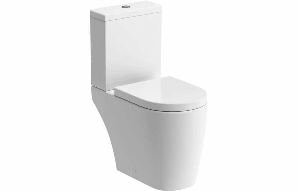 Cliff Rimless Close Coupled Open Back Wc Soft Close Seat