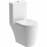 Cliff Rimless Close Coupled Open Back Wc Soft Close Seat