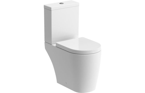 Cliff Rimless Close Coupled Open Back Wc Soft Close Seat