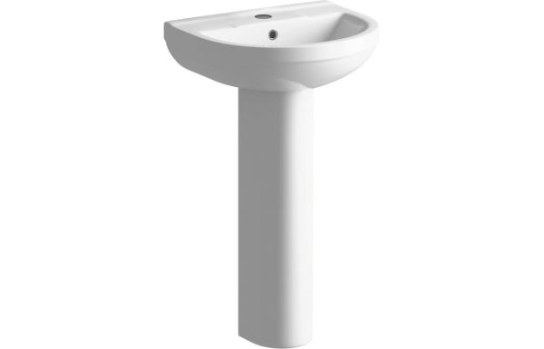 Laudale 500x390mm 1th Basin Full Pedestal