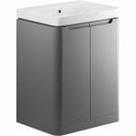 lavant 600mm 2 door floor standing basin unit matt grey