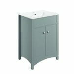 lumber 610mm basin unit w basin sea green ash