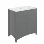 lumber 810mm basin unit w basin grey ash