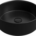 luxe 355mm ceramic washbowl waste matt black