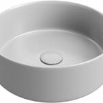 luxe 355mm ceramic washbowl waste matt grey