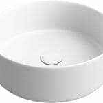 luxe 355mm ceramic washbowl waste matt white