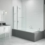 merlyn 1150x1500mm 2 panel curved bath screen