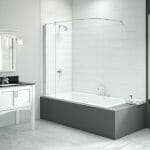 merlyn 300x1500mm curtain rail bath screen