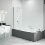 merlyn 800x1500mm single curved bath screen