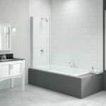 merlyn 800x1500mm single square bath screen