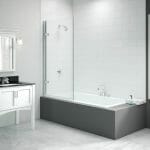 merlyn 850x1500mm hinged square bath screen