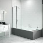 merlyn 900x1500mm 2 panel square folding bath screen