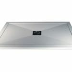 reflection 25mm ultra slim 1000mm x 800mm rectangular shower tray waste