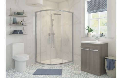 Reflection Clear Framed 1000x800mm 2 Door Offset Quadrant Shower Enclosure