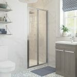 reflection clear framed 700mm bi fold shower door