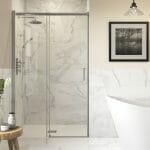 reflection icon semi framed sliding shower door 1000mm