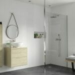 reflection icon wetroom panel floor to ceiling pole 1400mm