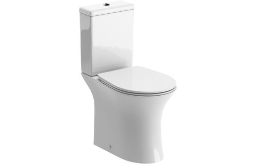 Sand Rimless Close Coupled Open Back Wc Soft Close Seat