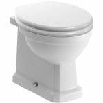 Sherford Back To Wall Wc Lumber Satin White Wood Effect Seat