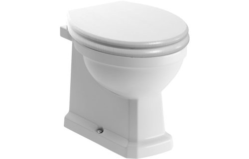 Sherford Back To Wall Wc Lumber Satin White Wood Effect Seat