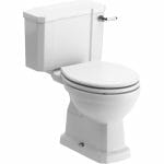 Sherford Close Coupled Wc Lumber Satin White Wood Effect Seat