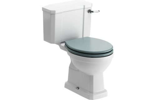 Sherford Close Coupled Wc Lumber Sea Green Wood Effect Seat