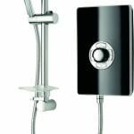 triton aspirante 85kw contemporary electric shower black gloss