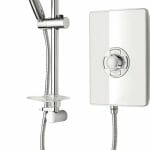 triton aspirante 85kw contemporary electric shower white gloss