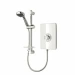 triton aspirante 95kw contemporary electric shower white gloss