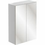 valency 600mm mirrored wall unit white gloss