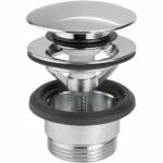 vema basin push button waste unslotted chrome